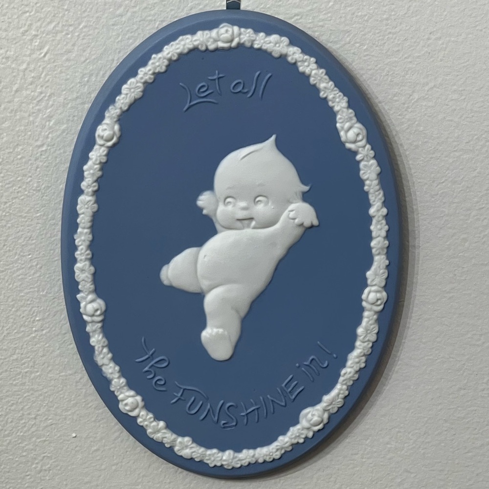 Vintage Kewpie Jasperware Plaque